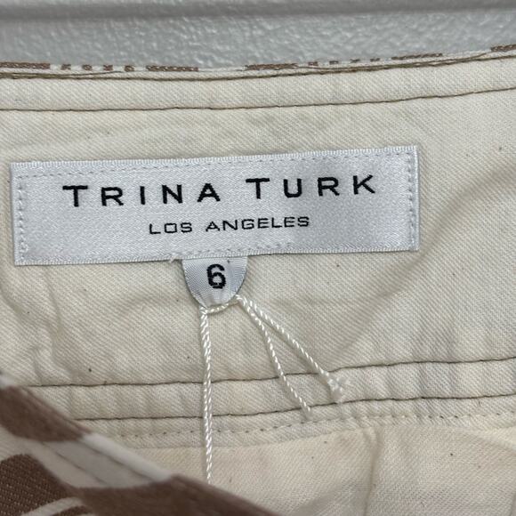 NWT Trina Turk Y2K Striped Neutral Mini Skirt - Size 6 - Picture 4 of 7